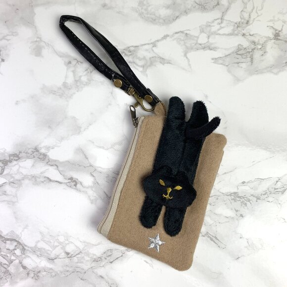 Miranda Cat Card Holder + Coin Purse - Black Cat - Picture 1 of 5